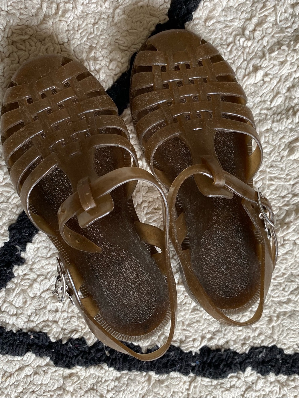 Kid’s Brown Jelly Fisherman Sandals EU31